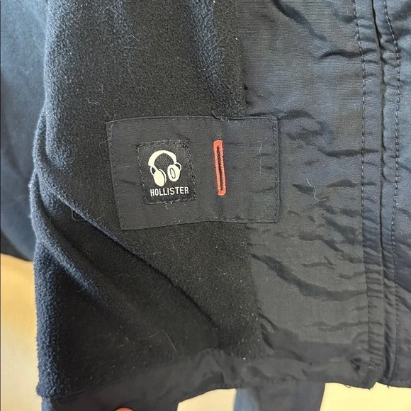 Hollister Navy Jacket with Neon Pink Details original cropped jacket size medium - Picture 8 of 8